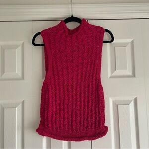 Moth knit sleeveless turtleneck
